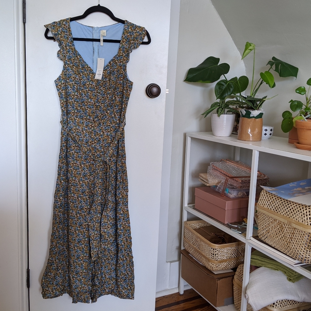 Francesca's Floral Wide-Leg Jumpsuit